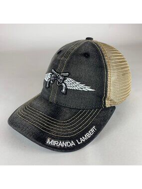 Miranda Lambert Unisex Black Beige Relaxed Fit Strapback Adjustable Hat